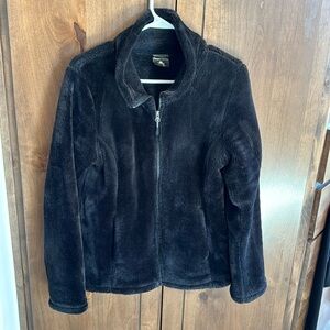 Fleece black women’s full zip size small jacket